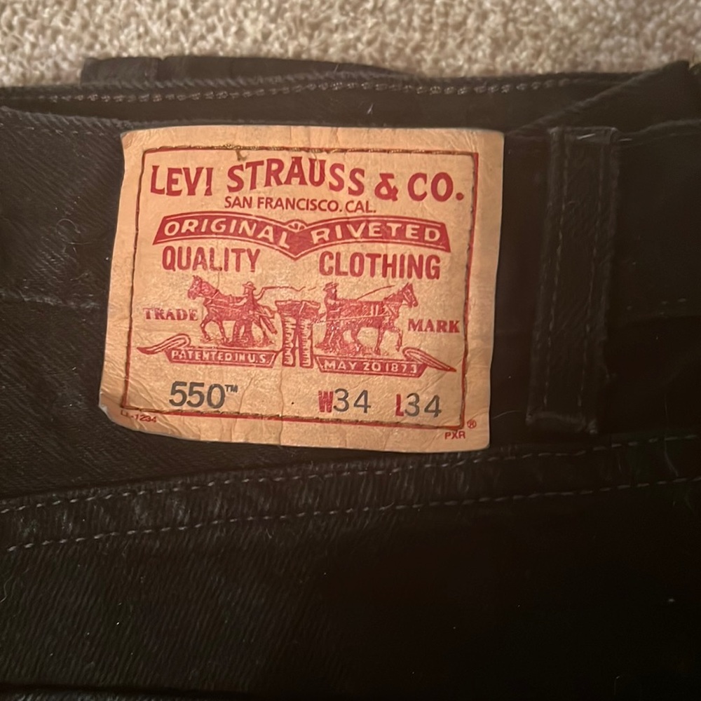 Men’s Levi’s 550 black jeans